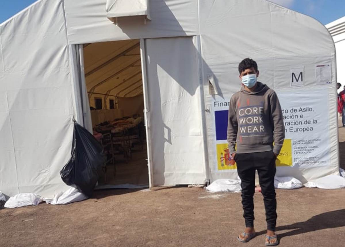 Hamza, en el Centro de Internamiento de Extranjeros de El Matorral (Fuerteventura)