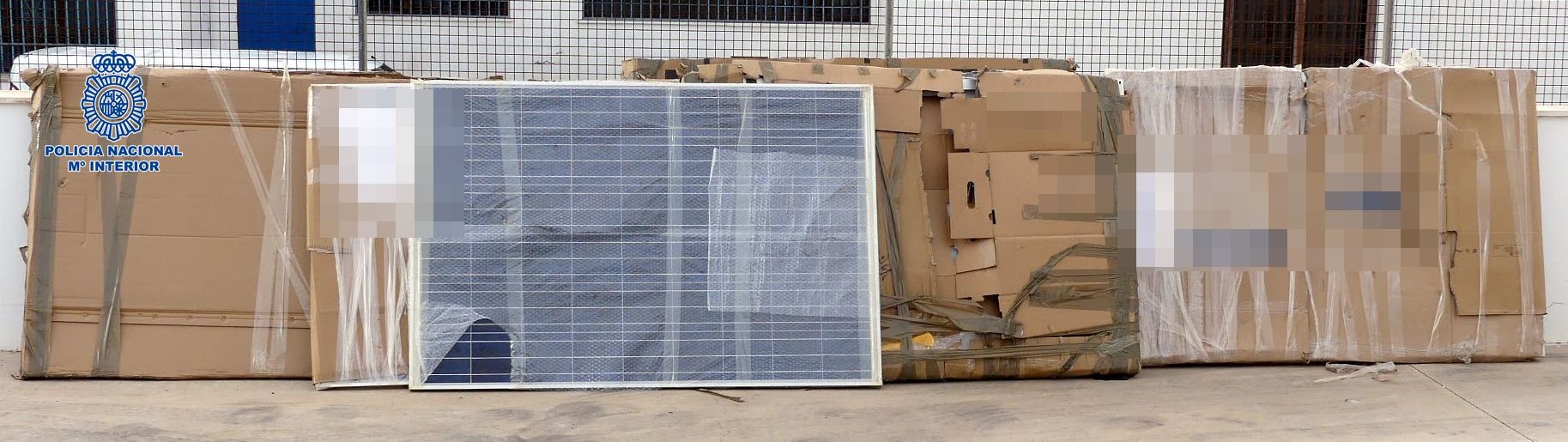 Imagen de la placas solares robadas