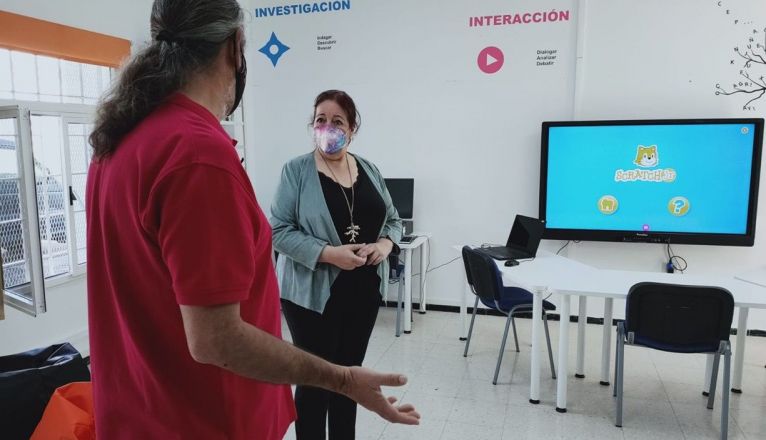 Manuela Armas, en su visita al CEP de Lanzarote