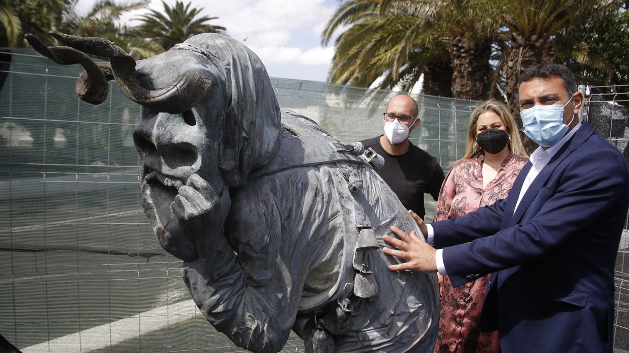 Restauración de esculturas en Teguise