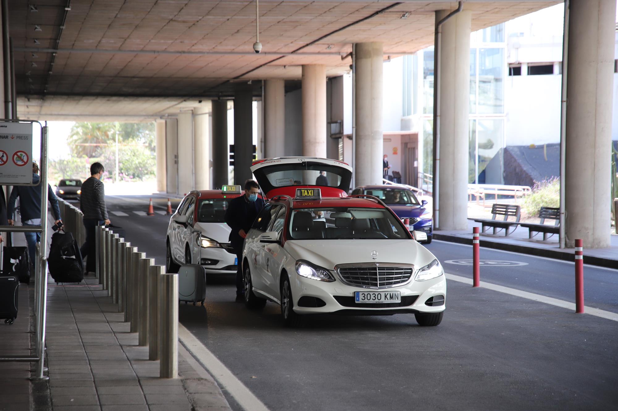 Taxis en el aeropuerto de Lanzarote