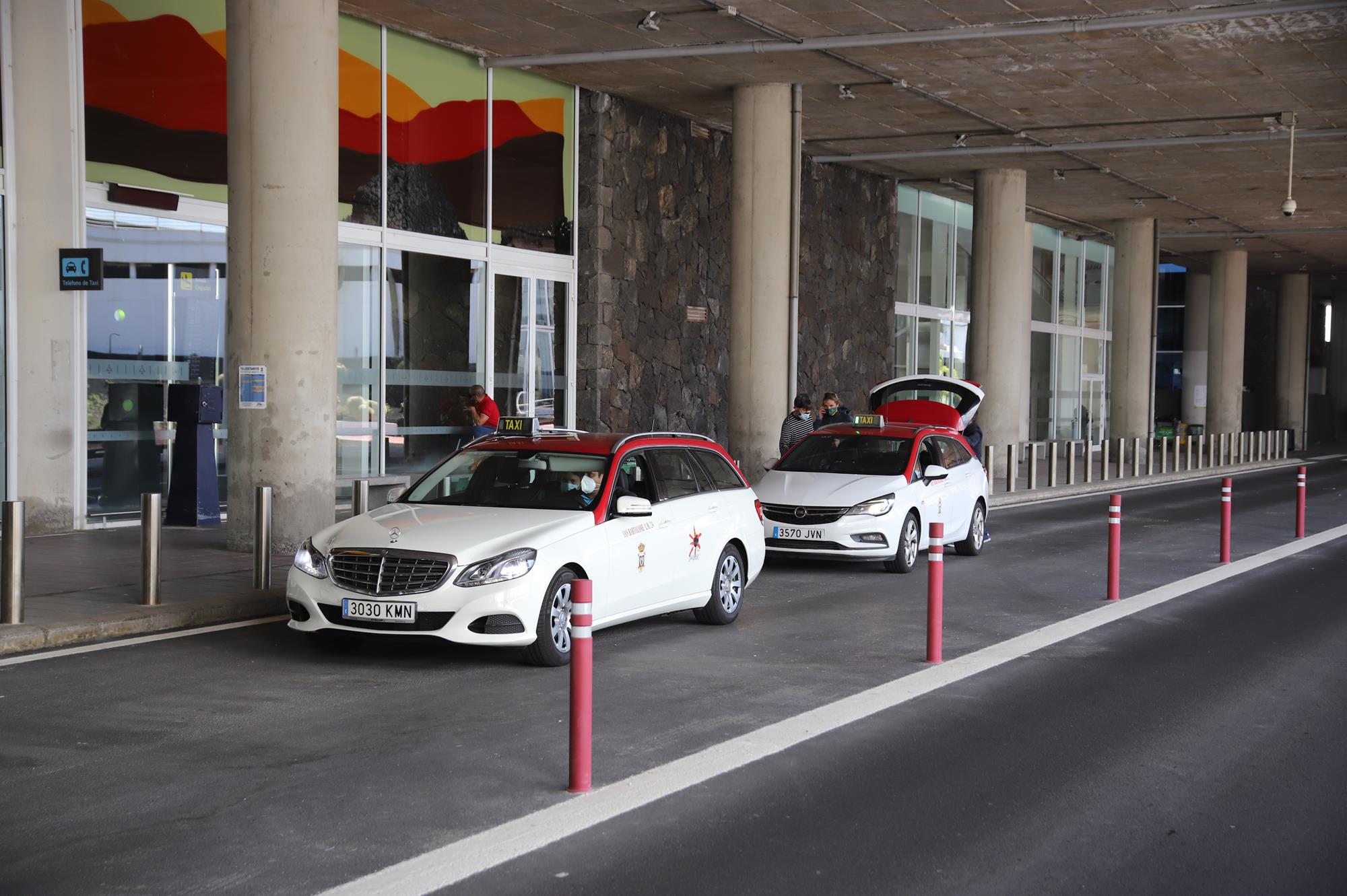 Taxis en el aeropuerto de Lanzarote