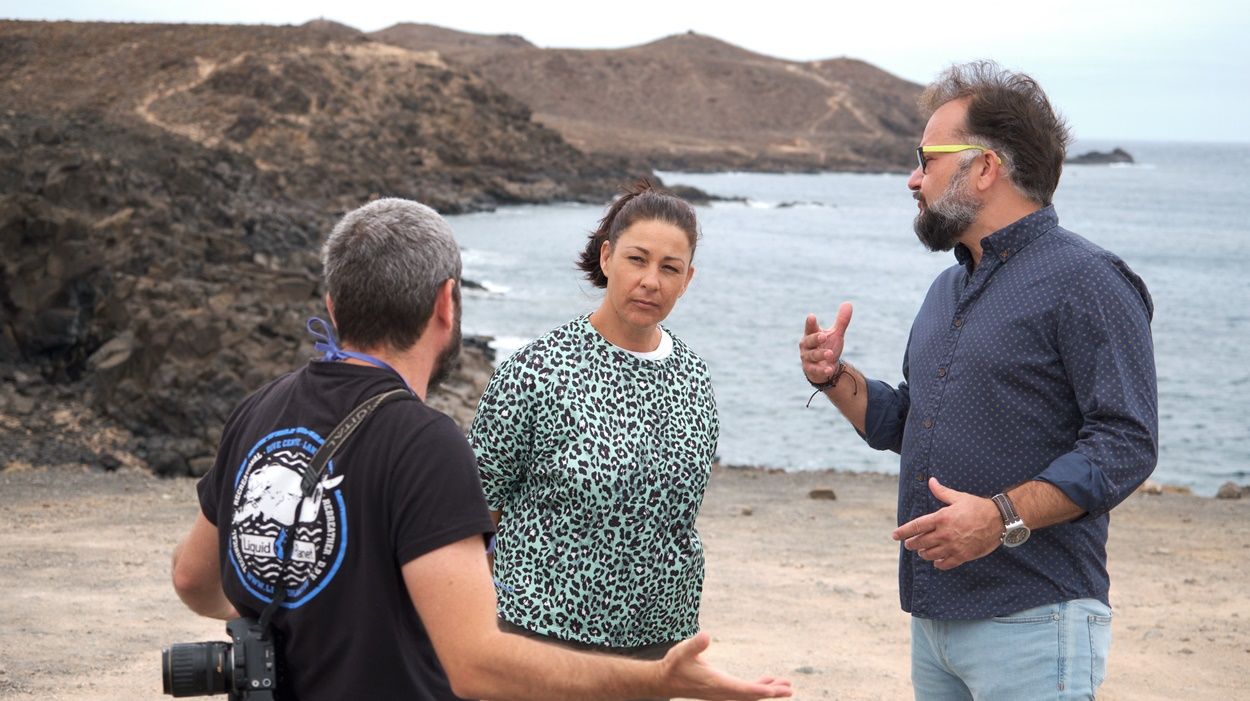 Los consejeros de Podemos en el Cabildo, Myriam Barros y Jorge Peñas