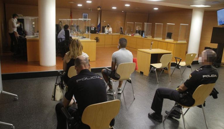 Vista de la sala durante el juicio por intento de homicidio