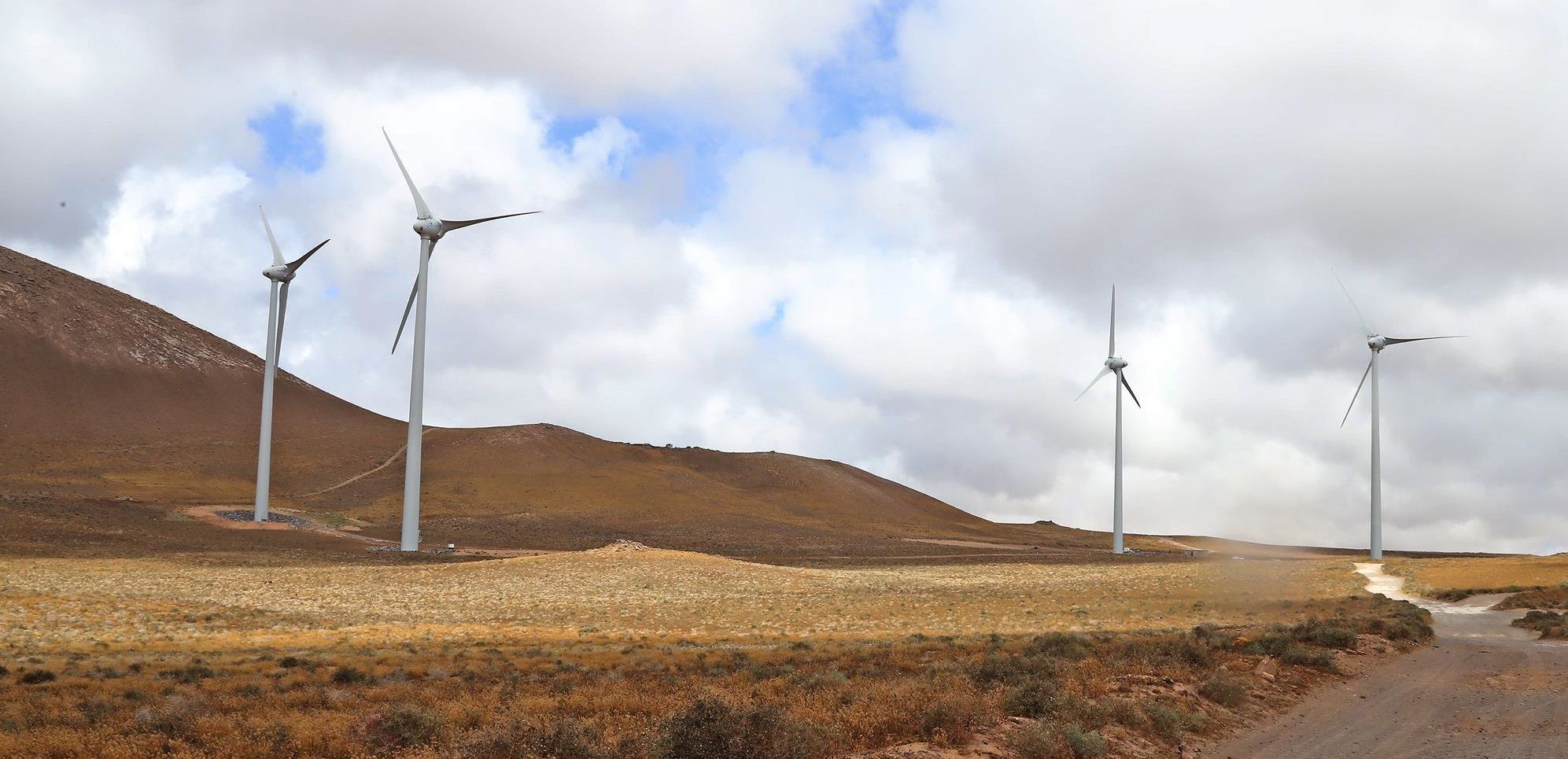 Aerogeneradores del Parque Eólico de Arrecife.