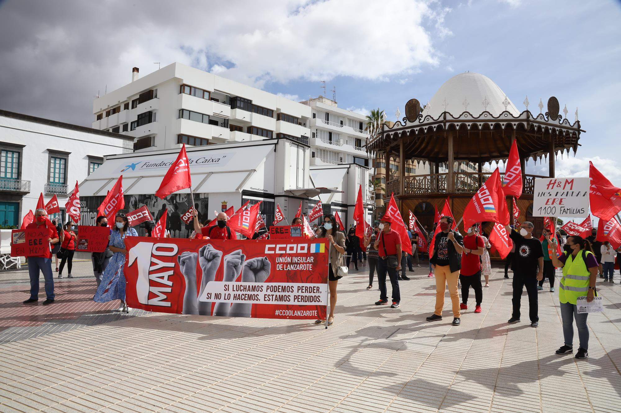 Concentración de CCOO en el Parque Ramírez Cerdá