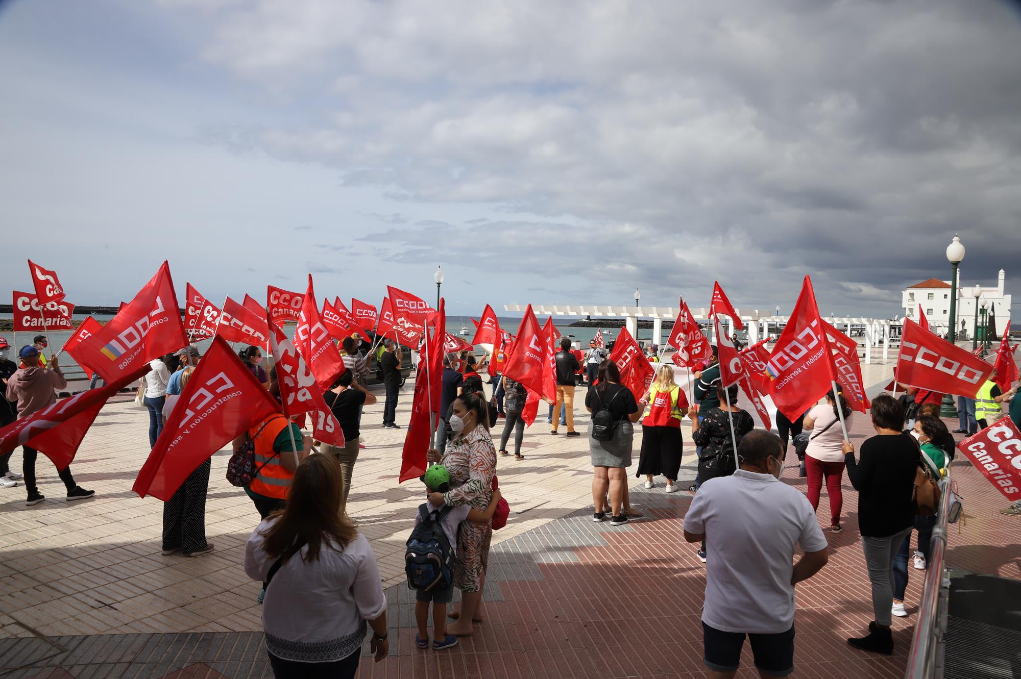 Concentración de CCOO en el Parque Ramírez Cerdá