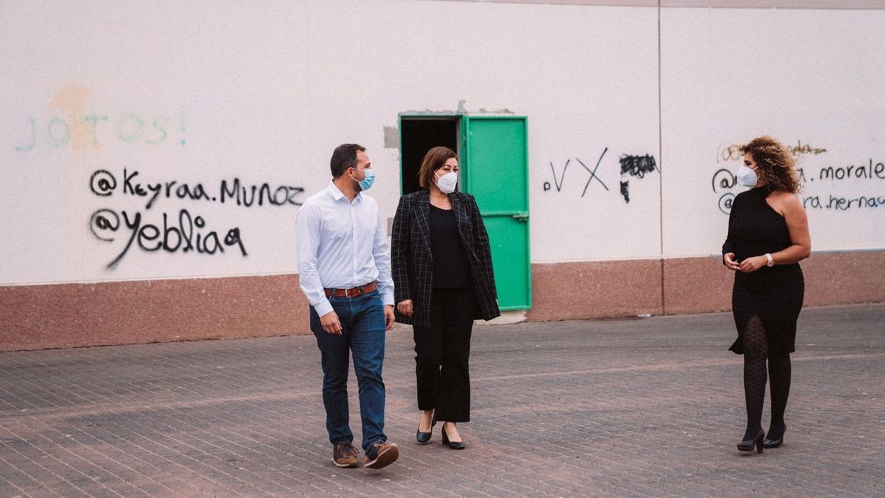 Zona exterior donde se localizarán los nuevos locales destinados a participación ciudadana y encuentros de colectivos en Arrecife