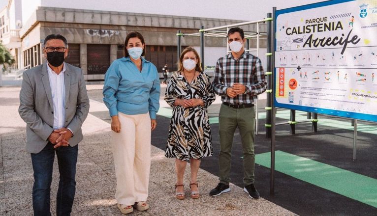 Presentation of the first calisthenics park in Arrecife Presentation of the first calisthenics park in Arrecife