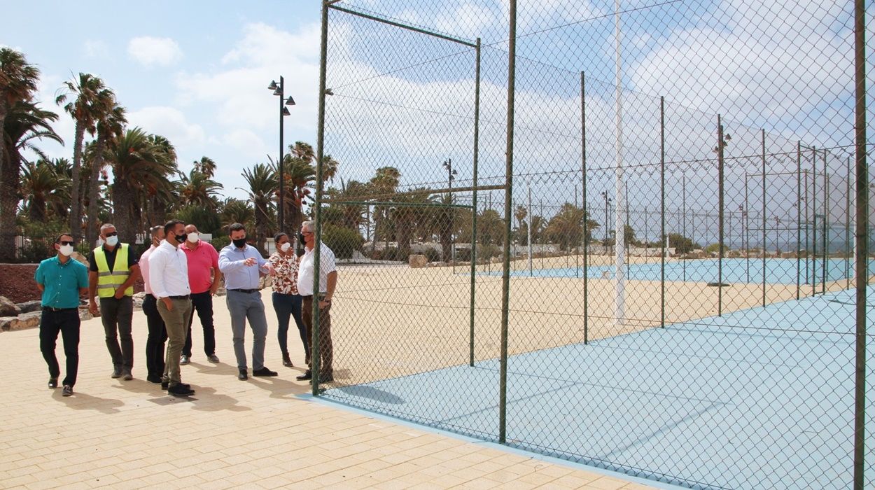 Visita a las obras del Parque Atlántico de Playa Blanca