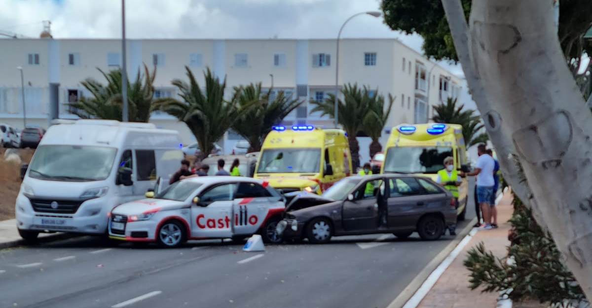 Accidente en la Rambla Medular de Arrecife