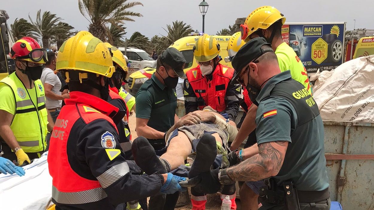 Accidente en las obras del futuro Centro Cívico de Costa Teguise