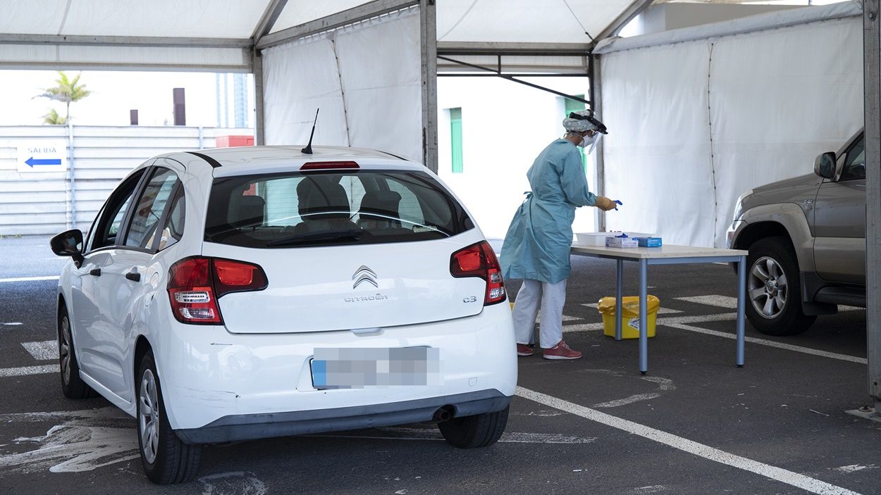 Toma de muestras para PCR de Covid en Lanzarote