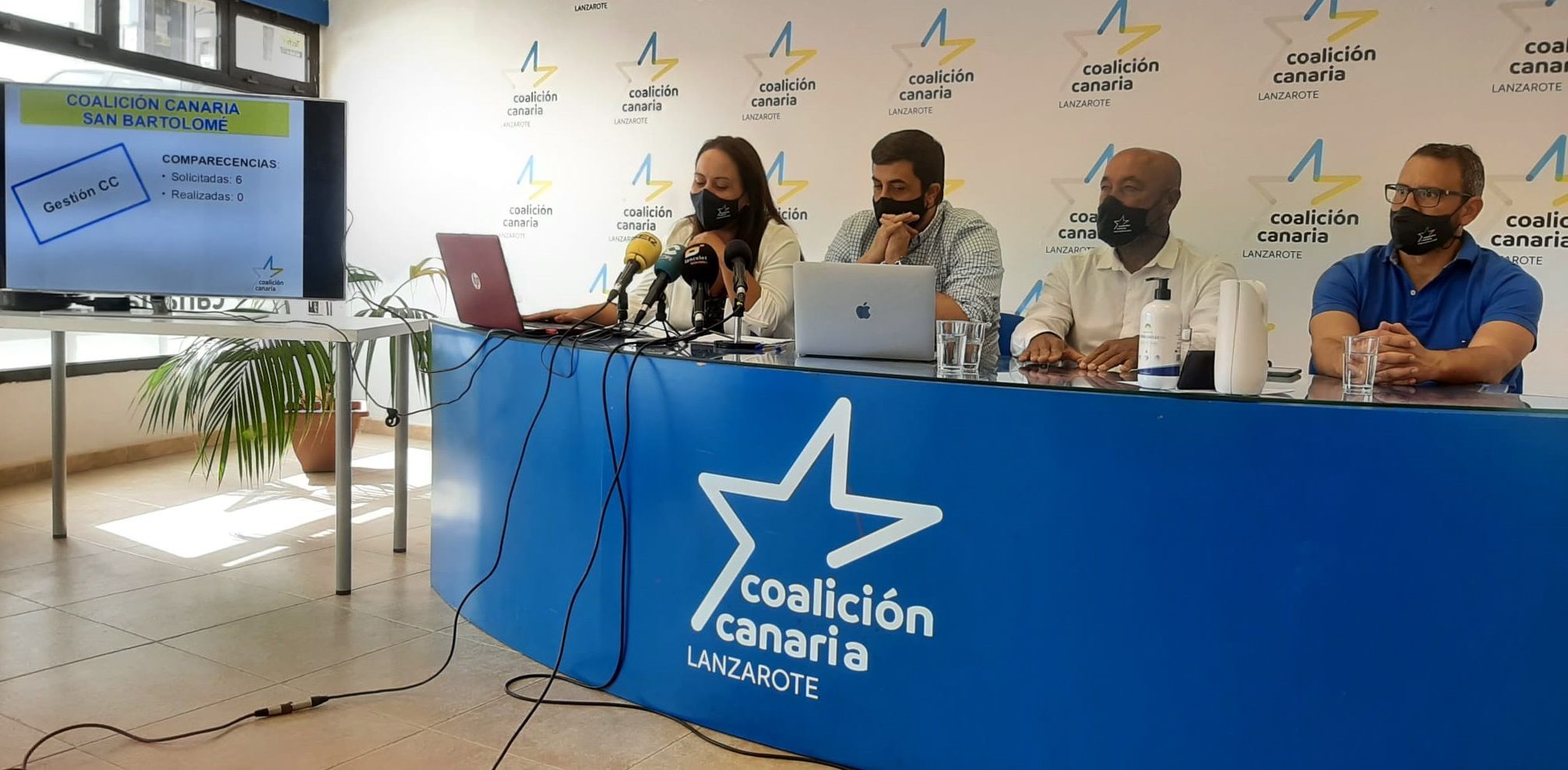 Los concejales de Coalición Canaria en el Ayuntamiento de San Bartolomé
