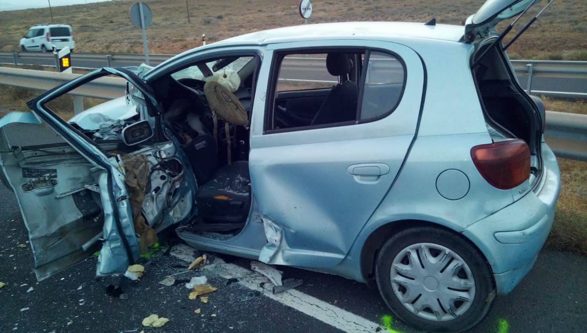 Accidente en la entrada a Tahíche