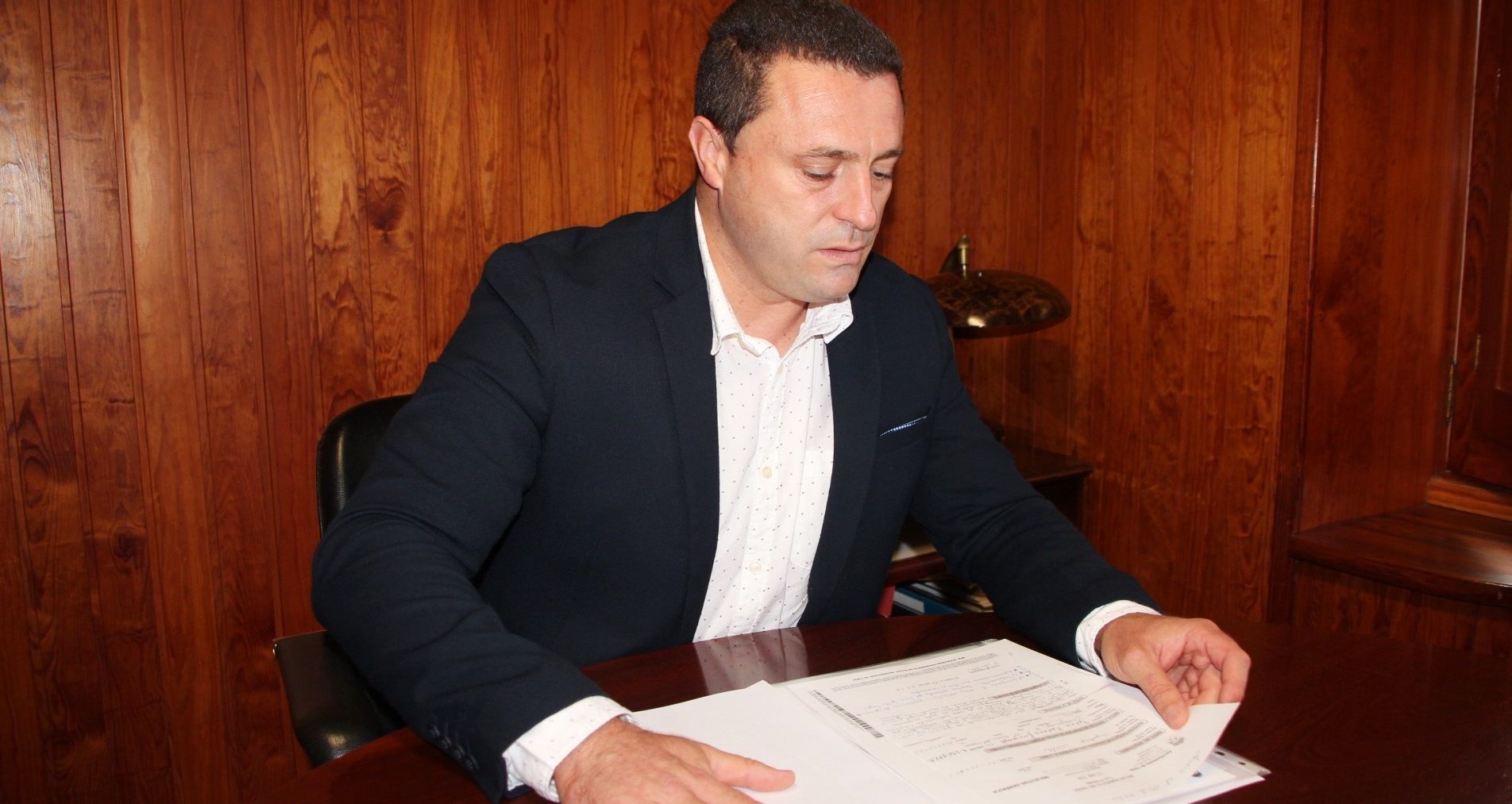 El alcalde de Yaiza, Óscar Noda