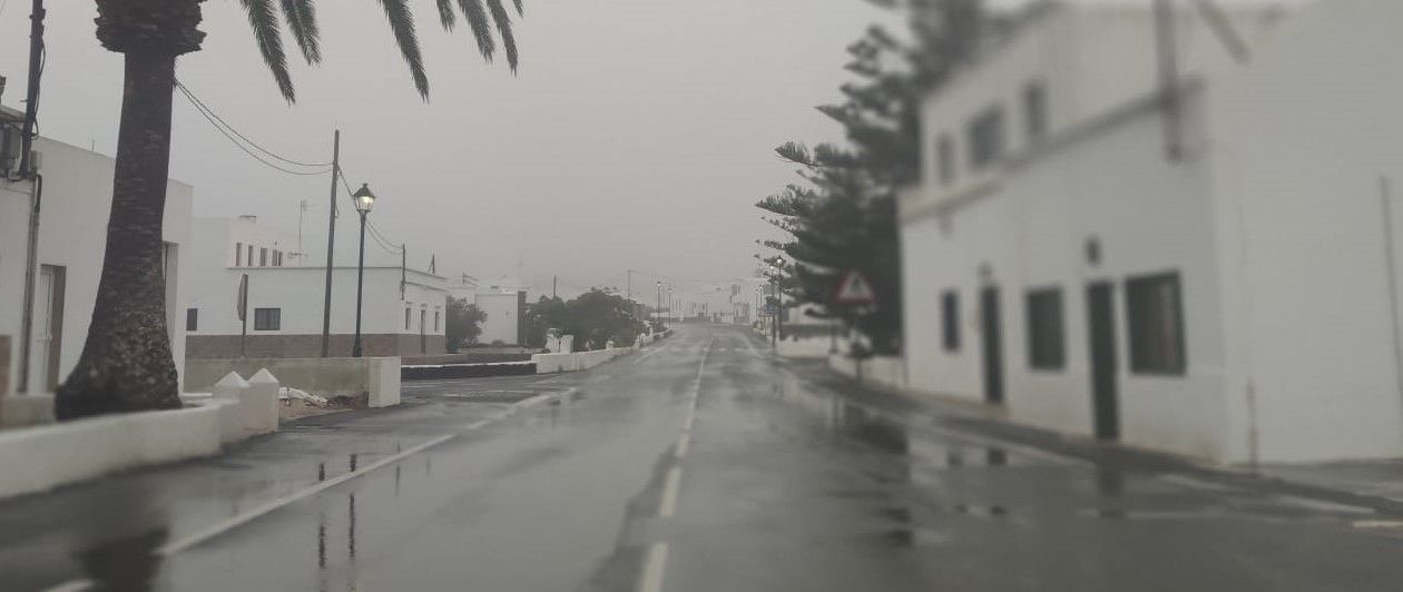 Lluvia y niebla en Lanzarote