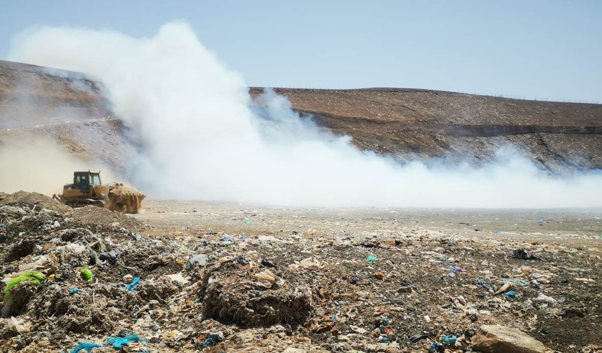 Incendio en el vertedero de Zonzamas