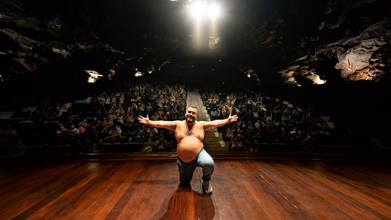 Kike Pérez, en el auditorio de Jameos del Agua