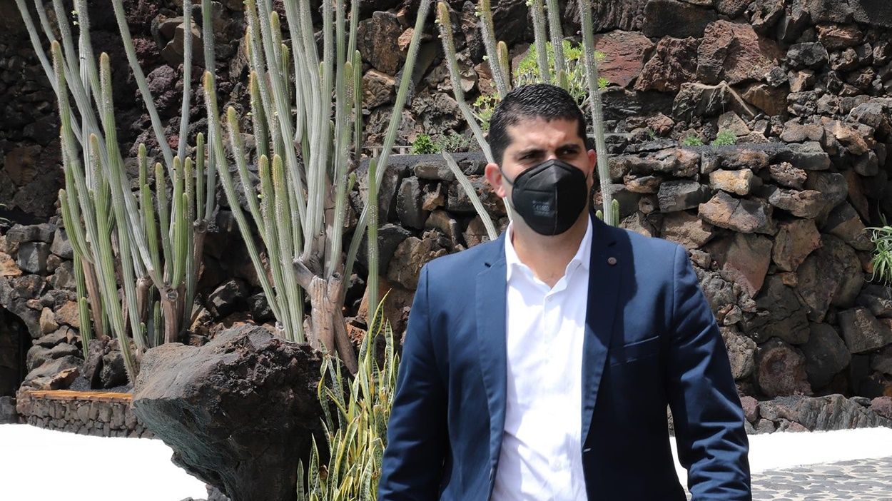 The CEO of the Centers, Benjamín Perdomo, in Jameos del Agua