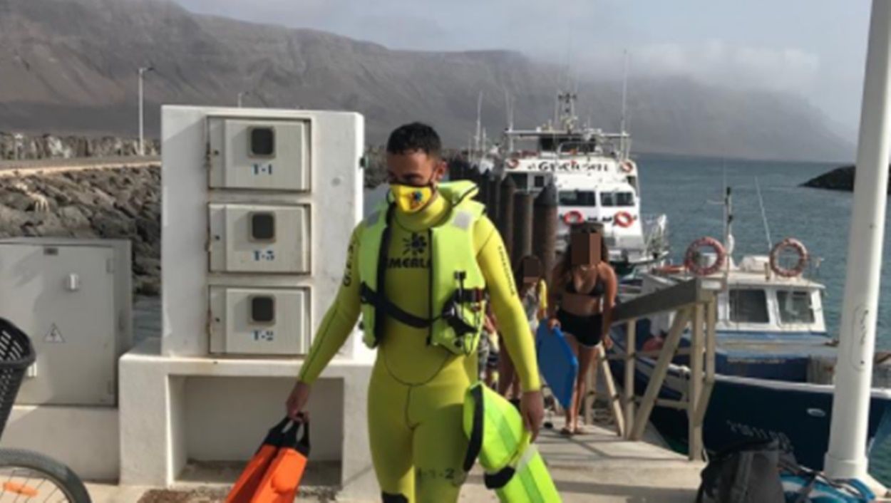 Rescate de tres bañistas en La Graciosa