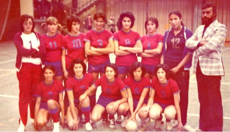 Las jugadores del equipo de balonmano femenino Radio Lanzarote