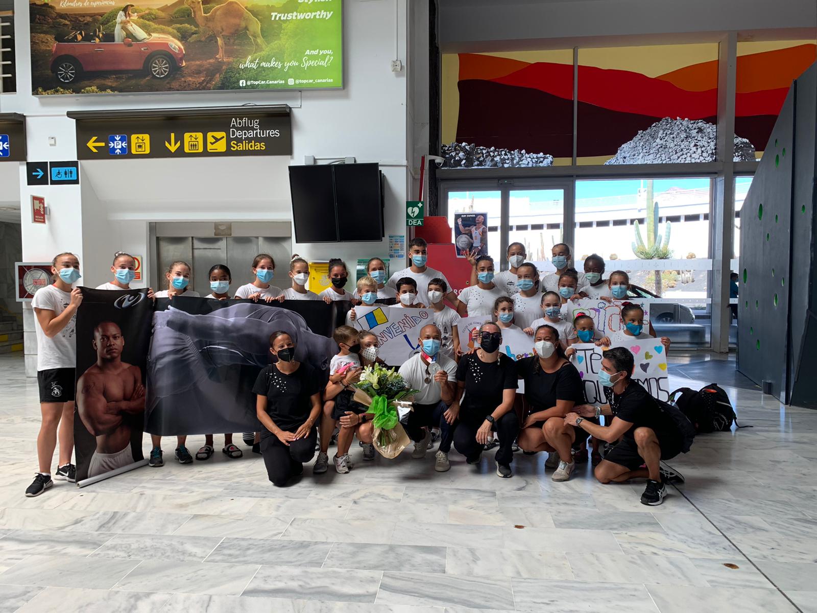 Ray Zapata llega a Lanzarote después de ganar la medalla de Plata en Tokio