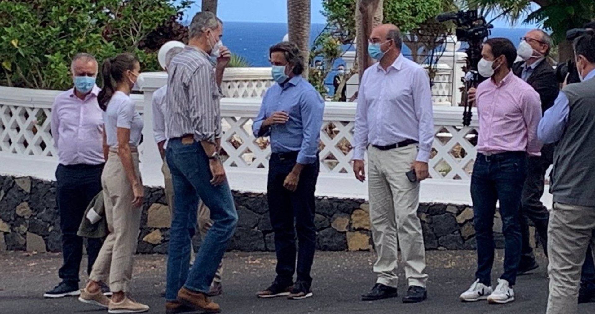 Los Reyes en su visita a La Palma