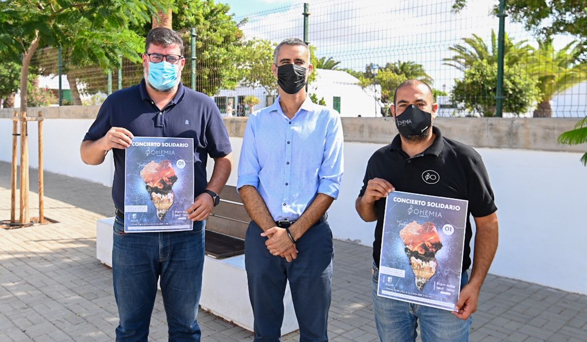 Presentación del concierto solidario organizado por el ayuntamiento de San Bartolomé y Bohemia Lanzarote