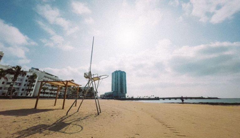 Imagen del puesto de Socorrismo de la playa de El Reducto