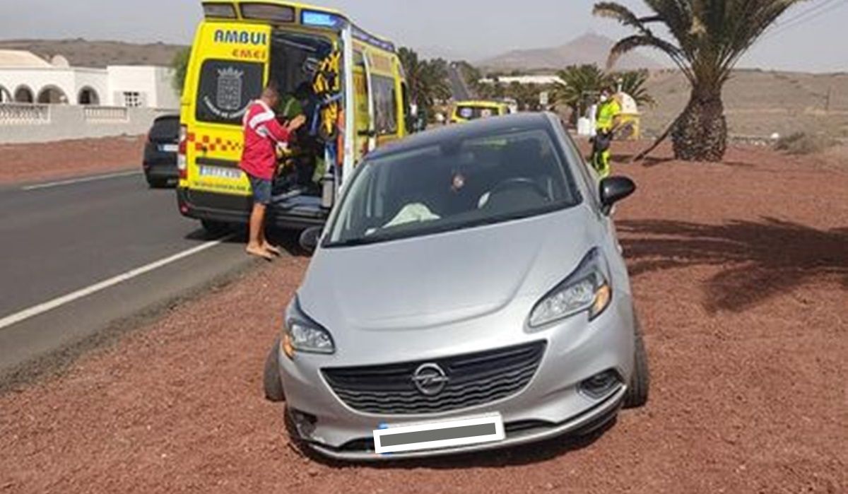 Accidente en la carretera Playa Honda   San Bartolomé