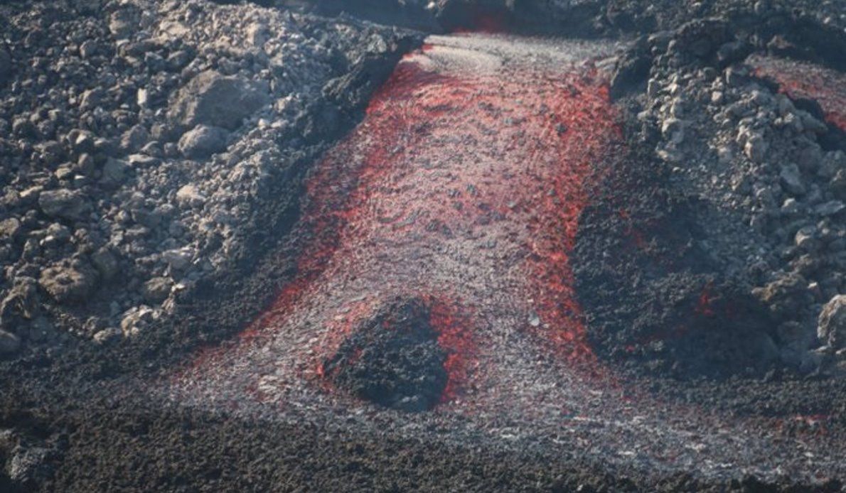 Nueva lengua de lava del volcán de  La Palma 