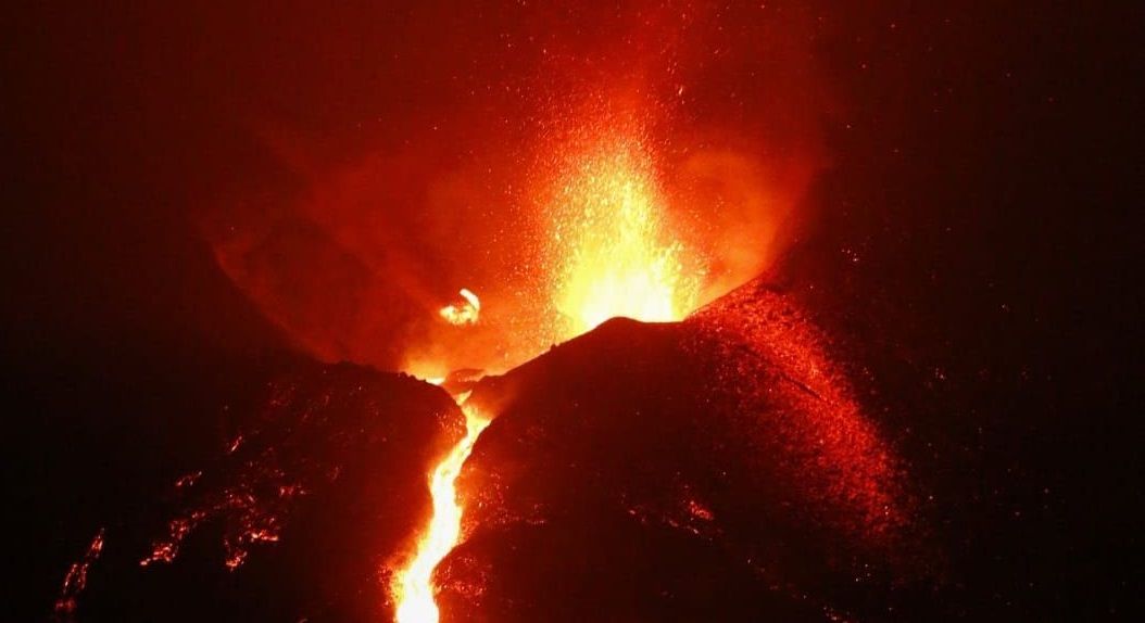 Imagen de la erupción en el volcán de La Palma
