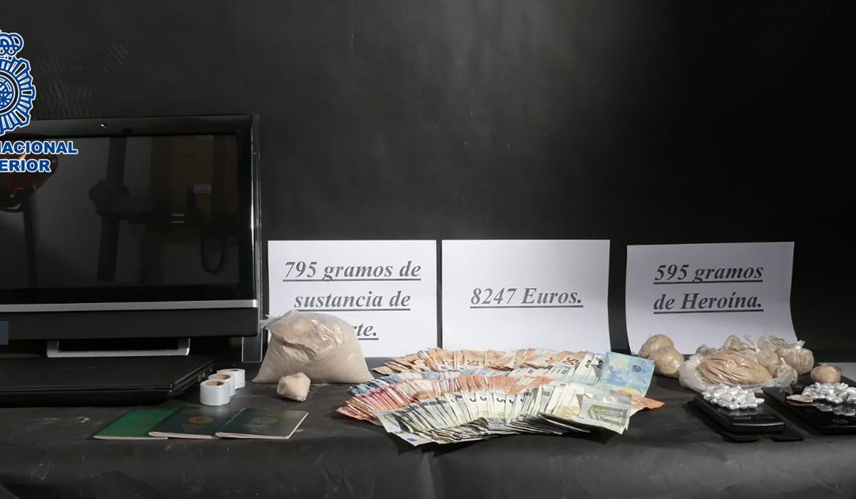 Imagen de la droga incautada por la Policía Nacional