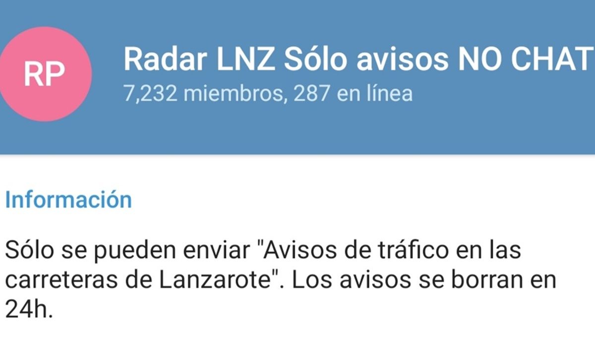 Grupo de Telegram en el que más de siete mil personas participan avisando de controles y radares