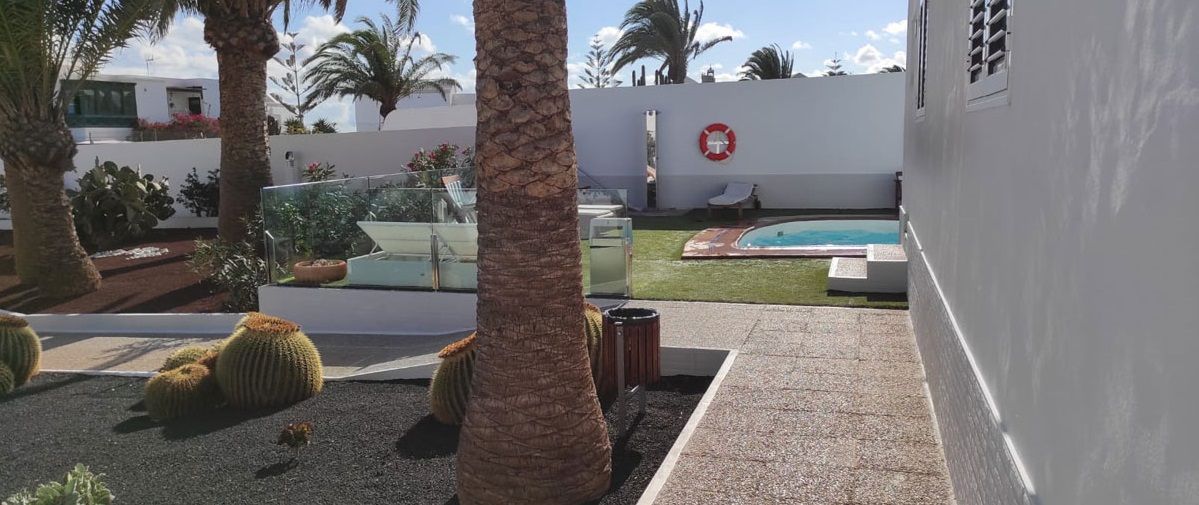 Una de las villas del complejo turístico denunciado por Lanzarote en Pie