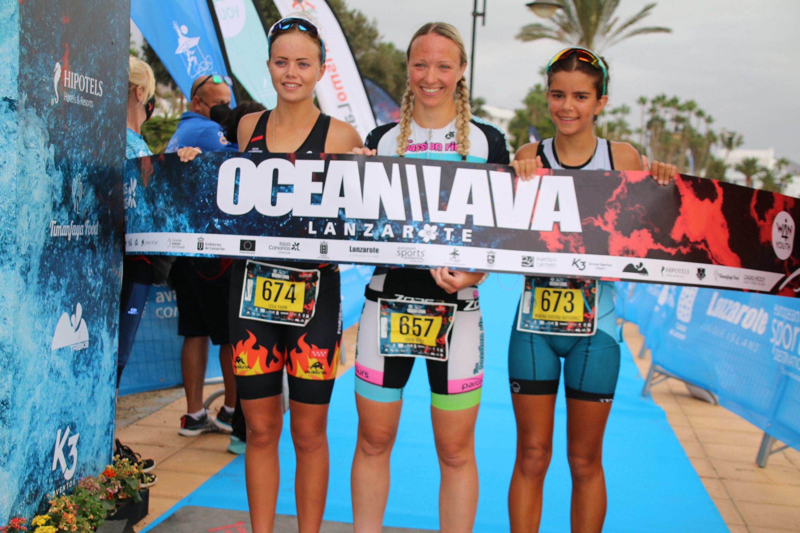 Ocean Lava Lanzarote. Podio Femenino Supersprint
