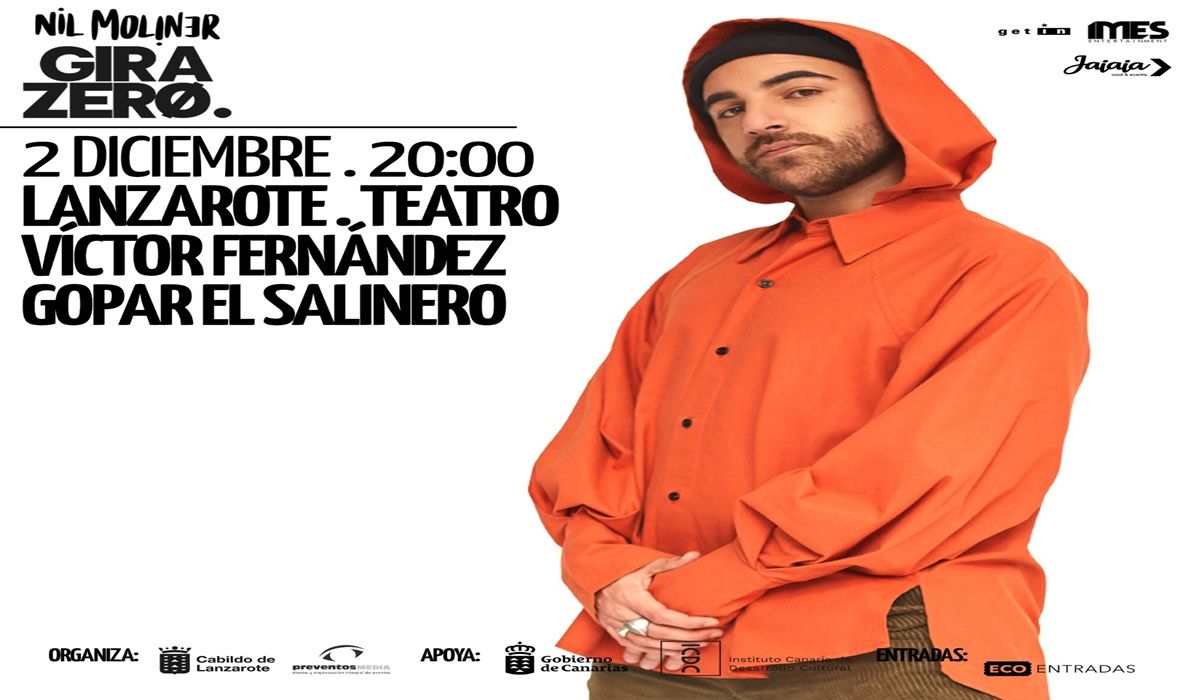 Nil Moliner actuará el 2 de diciembre en Lanzarote