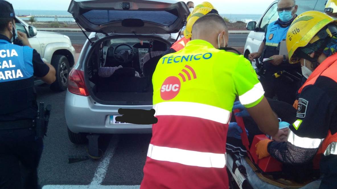 Un herido en un accidente de tráfico en Arrecife