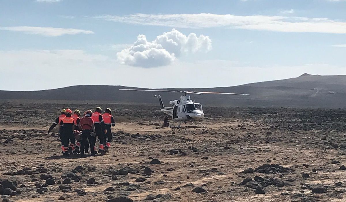 Rescate en helicóptero en Los Charcones