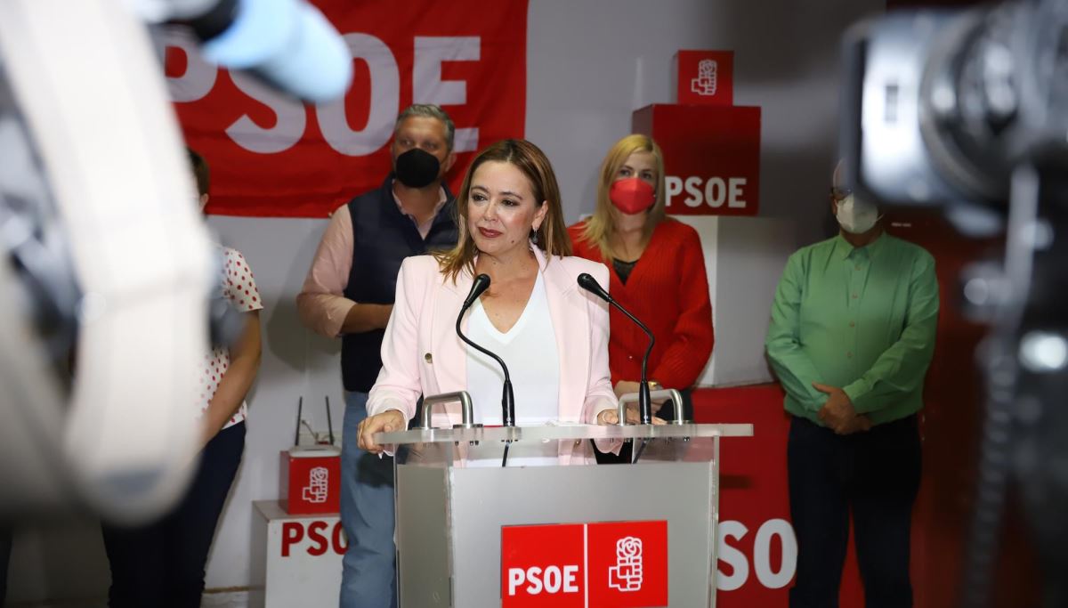 Press conference of María Dolores Corujo, secretary of the PSOE of Lanzarote