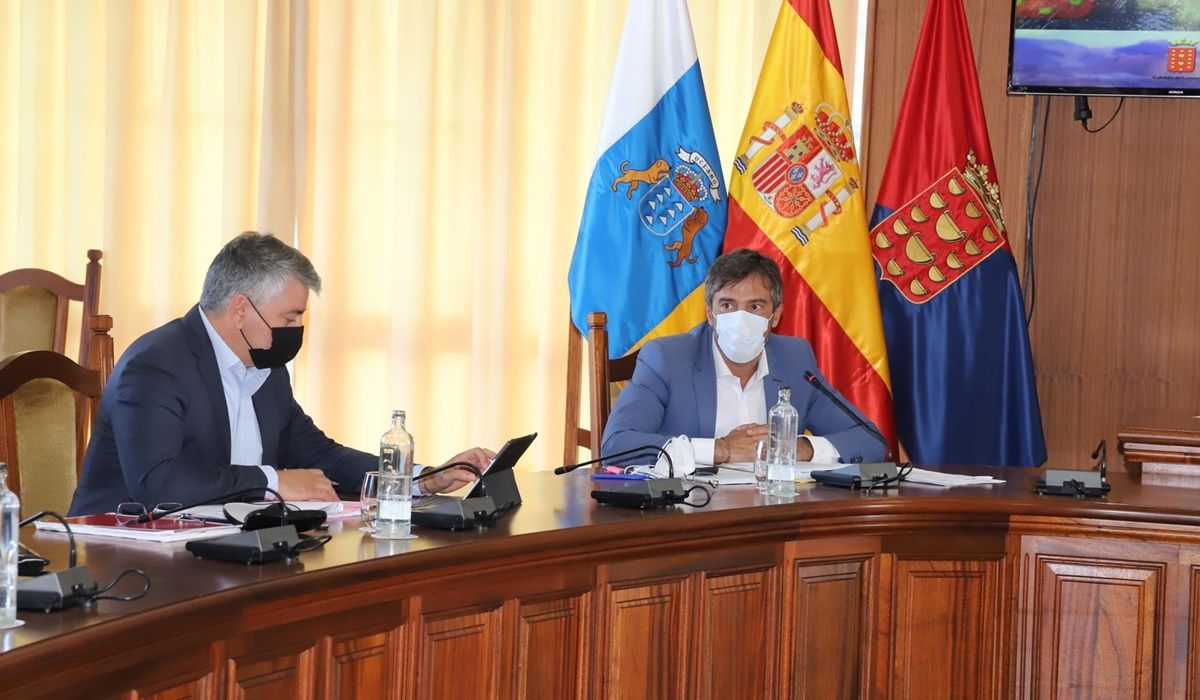 Los consejeros de CC en el Cabildo, Pedro San Ginés y David de la Hoz