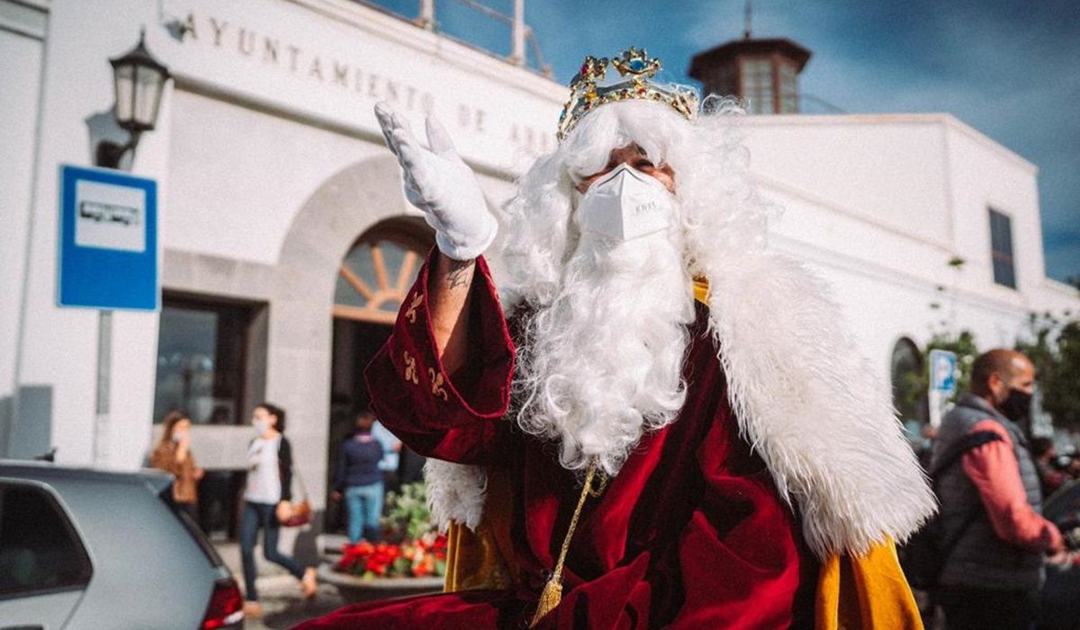 Imagen de la visita de los Reyes Magos en 2021