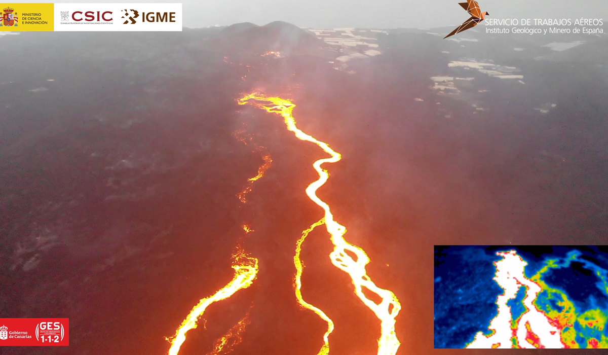 Nueva colada del volcán de La Palma