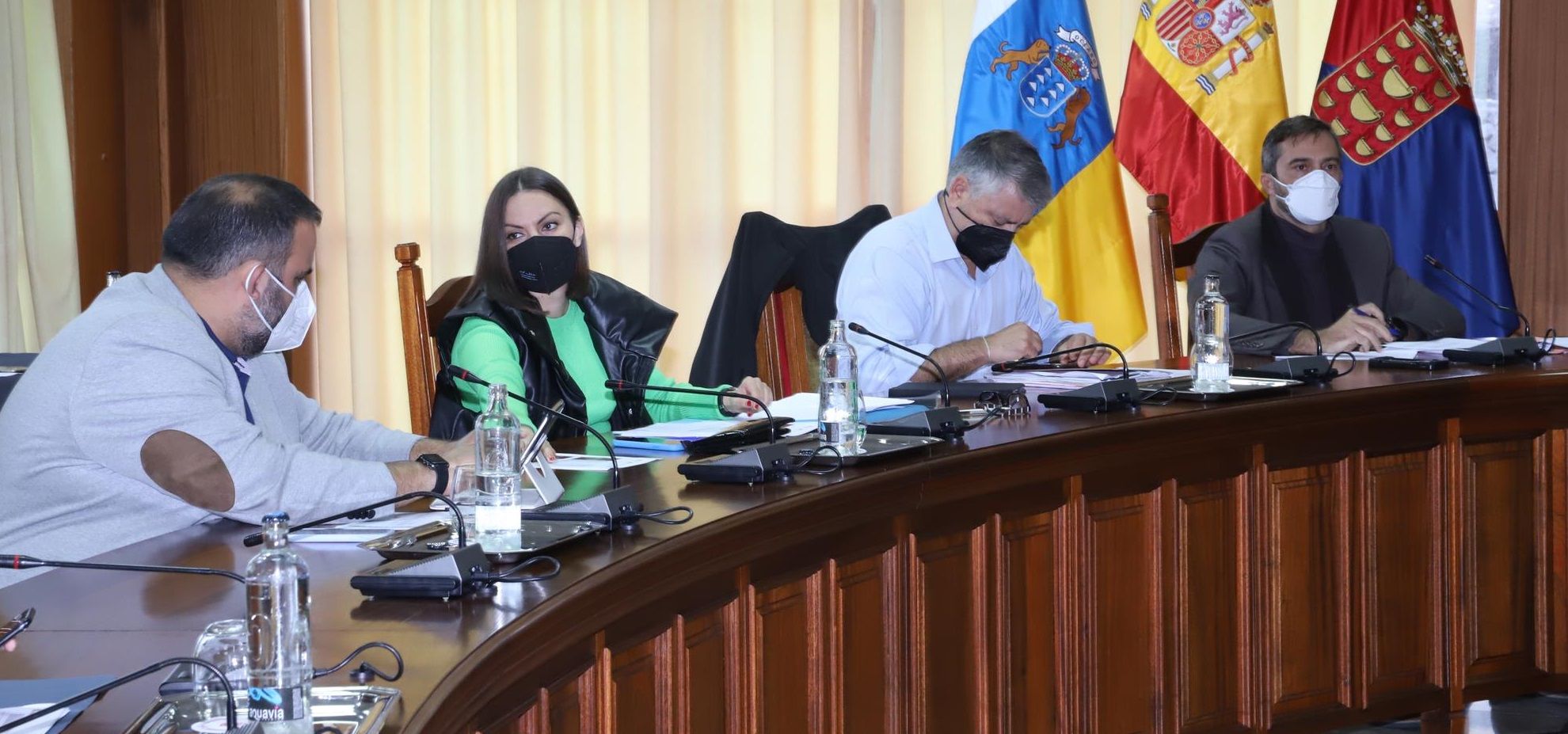 Consejeros de CC en el Pleno del Cabildo