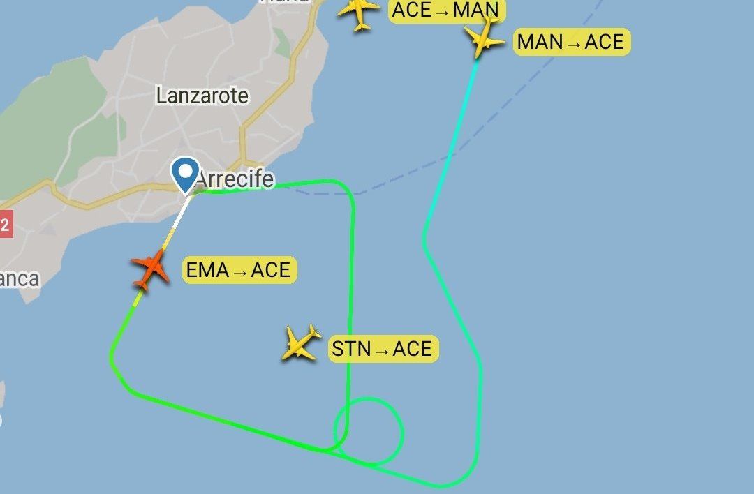 La calima provoca problemas en el aeropuerto de Lanzarote Imagen @controladoresaéreos