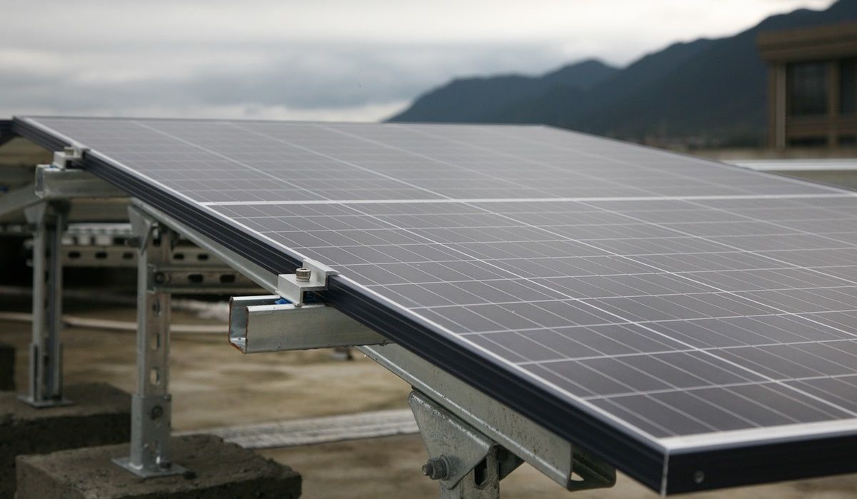 Imagen de una placa fotovoltaica