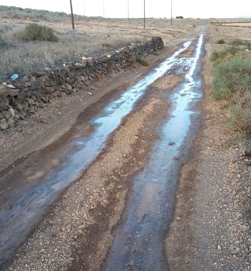 Fuga de agua en el municipio de Haría