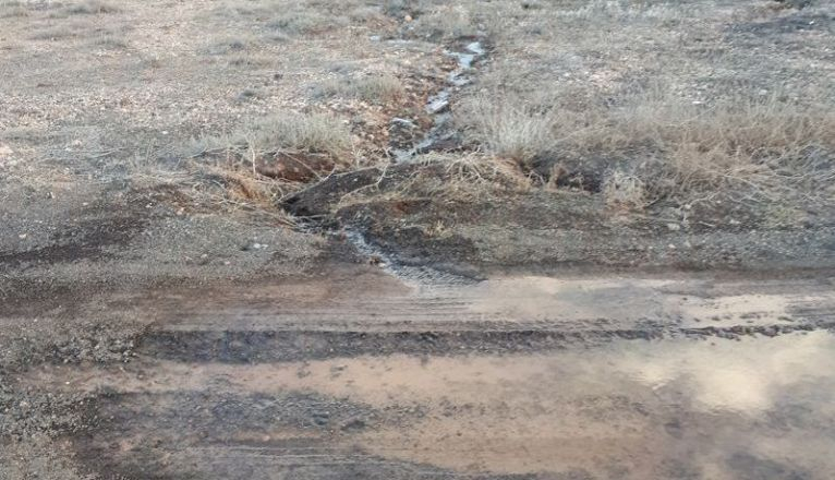 Fuga de agua en Haría Fuga de agua en Haría