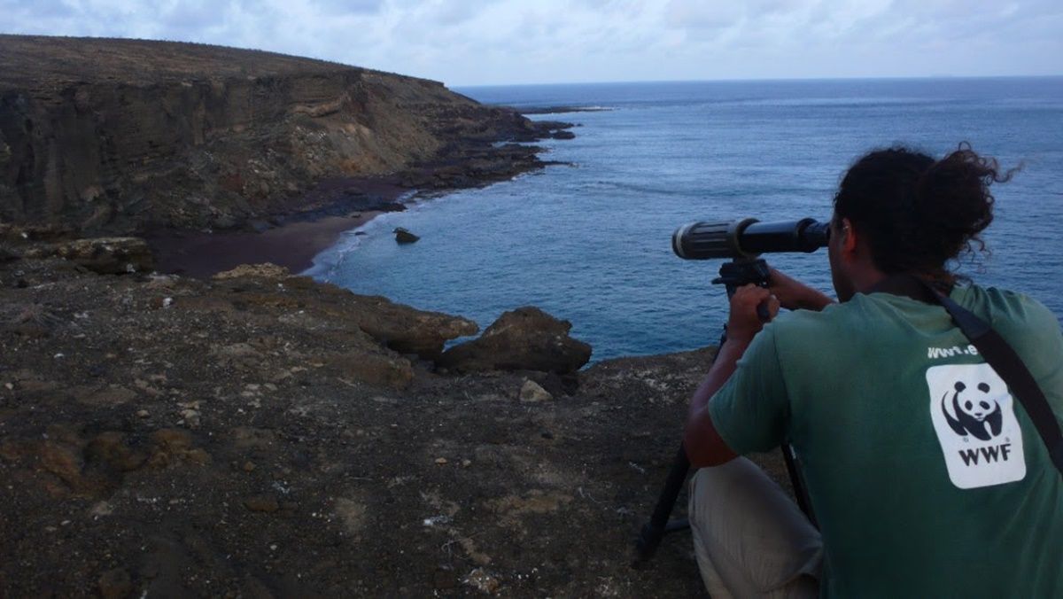 Un miembro de WWF en el Archipiélago Chinijo